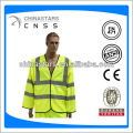 Amarelo 100% poliéster reflexivo roupas fluorescentes workwear